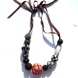 Women’s Maliparmi Large Multicolor Multi-bead Necklace, Mother of Pearl, Italy